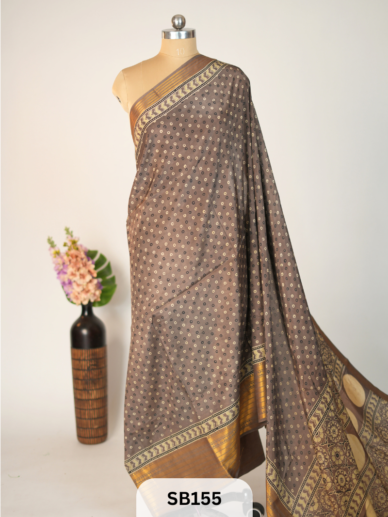 CHENNURI SILK WITH KANCHI BORDER