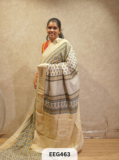 AJRAKH DOLA SILK SAREE
