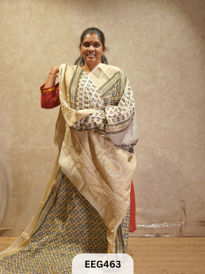AJRAKH DOLA SILK SAREE