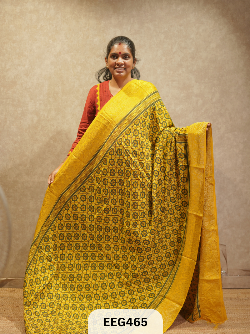 AJRAKH DOLA SILK SAREE