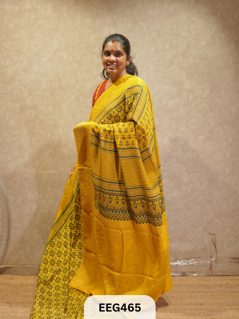 AJRAKH DOLA SILK SAREE