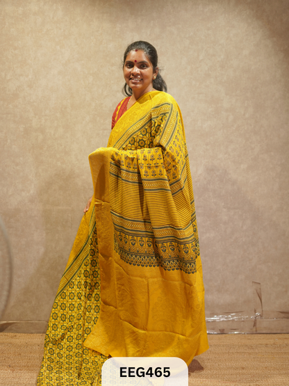 AJRAKH DOLA SILK SAREE
