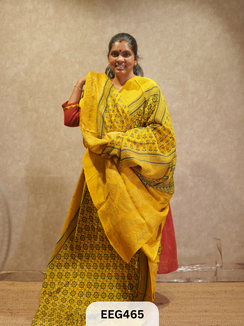 AJRAKH DOLA SILK SAREE