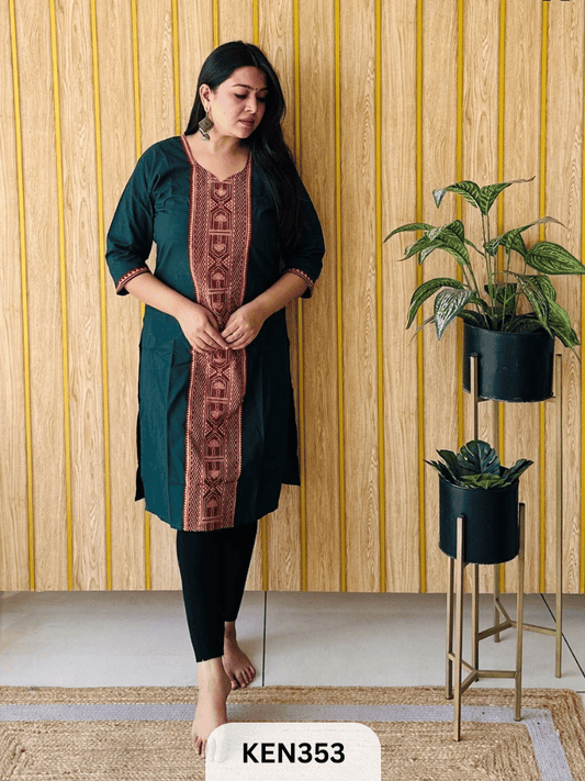 COTTON VEG PANEL KURTI - LENGTH 42