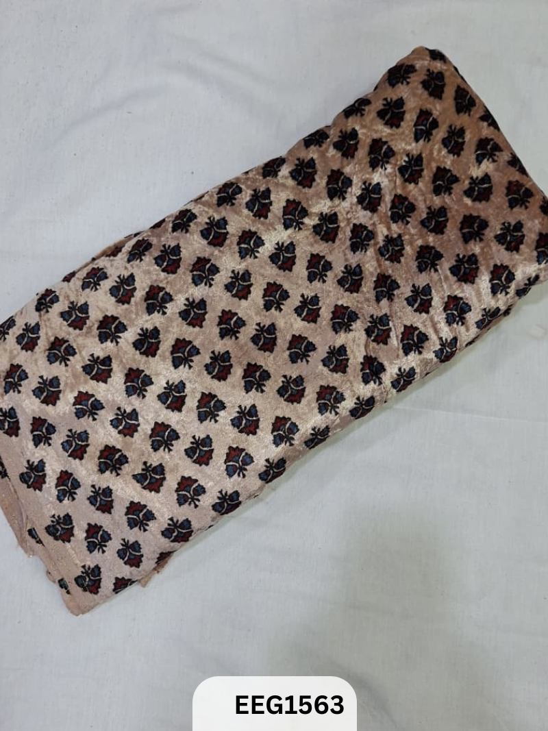 VELVET AJRAKH PRINT FABRIC-1MTR