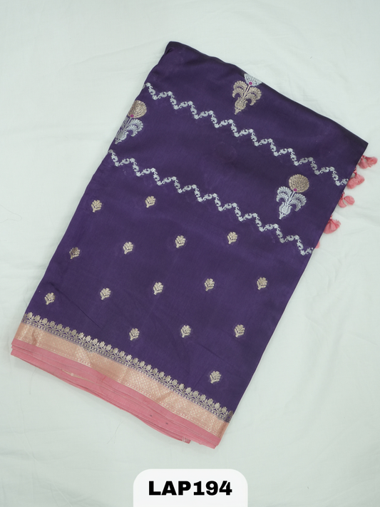 Banaras kora dupion silk saree
