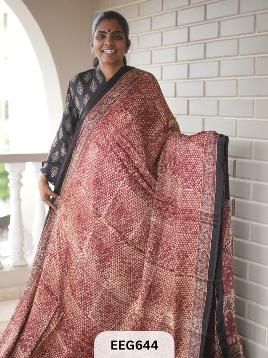 AJRAKH MODAL SAREE - JACKPOT