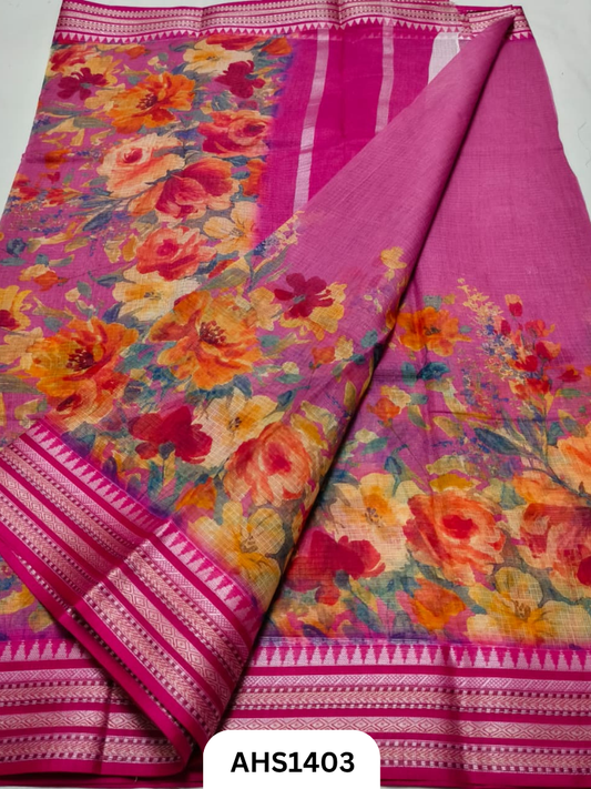 Pure Kota Cotton Digital Print Saree
