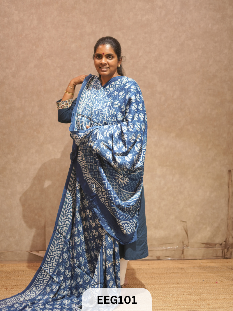 MODAL INDIGO SAREE