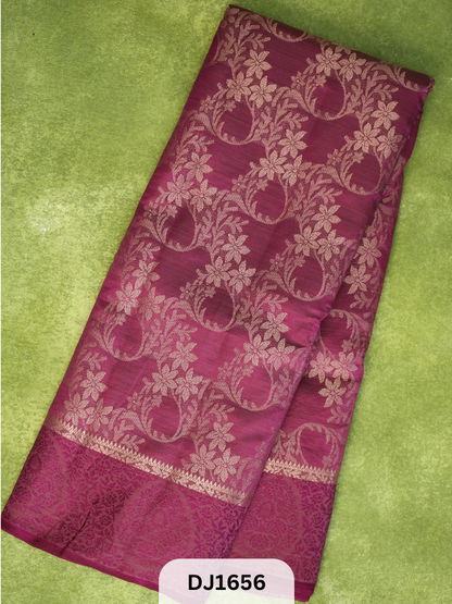 METALIC DUPION SILK - FLORAL DESIGN