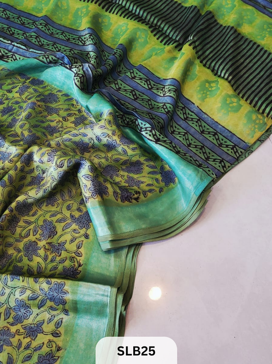 NASPHAL AJRAKH VANASPATHI MODAL HANDBLOCK PRINT SAREE