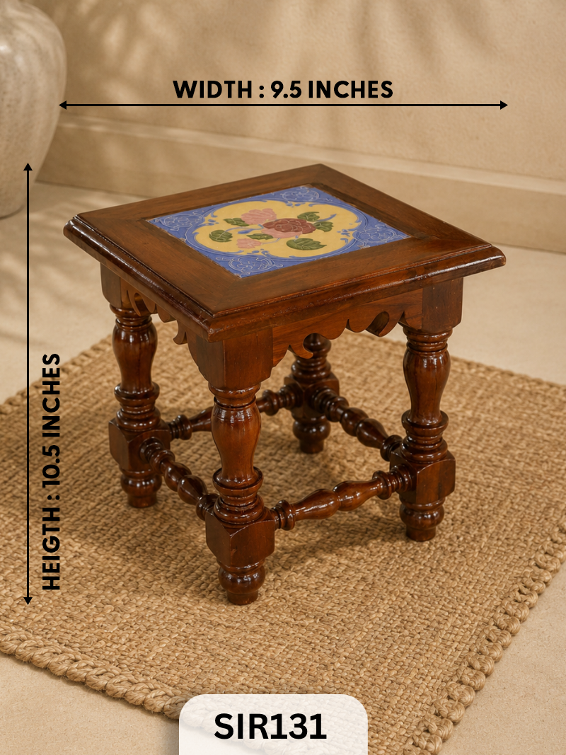 Chettinad Teak Stool