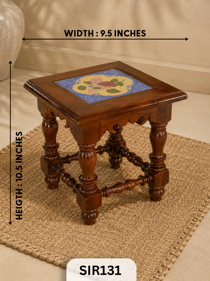 Chettinad Teak Stool