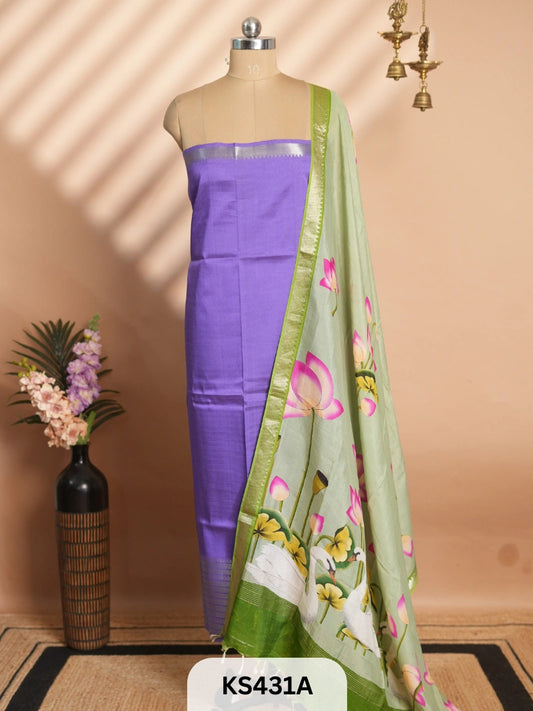 MANGALGIRI PATTU TOP AND DUPPATA - 2 PCS