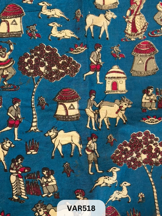 Kalamkari Hand printed - Fabric -1.5mtr