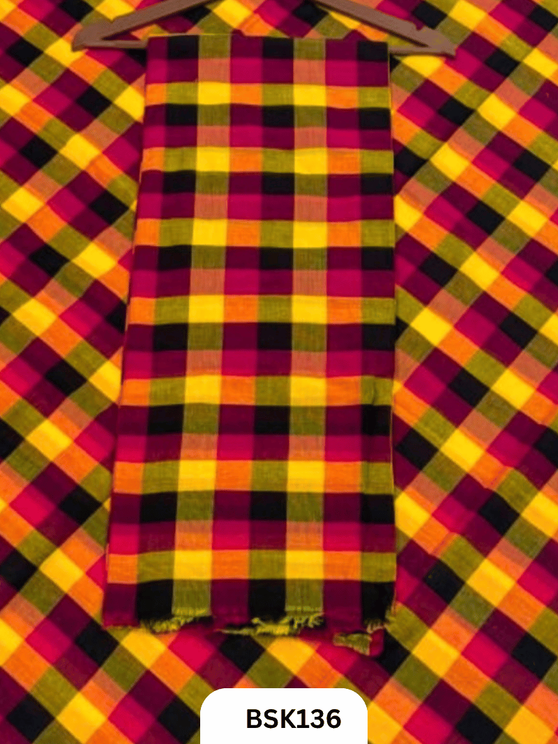 Mul Cotton Checks Top Duppata -2.5Mtr