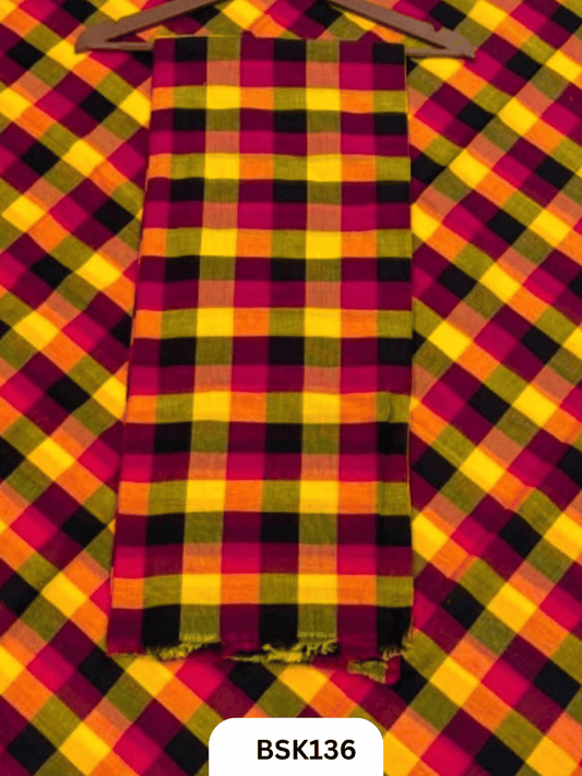 Mul Cotton Checks Top Duppata -2.5Mtr