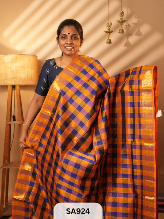 PURE HANDLOOM SILK COTTON SAREE | KANDANGI SAREE