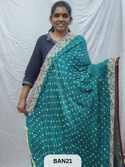 BANDHANI DESIGNER WORK WITH BANDHANI PALLU