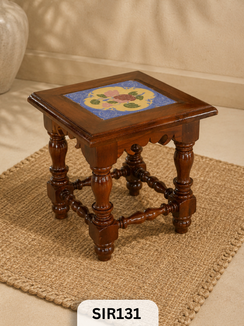 Chettinad Teak Stool