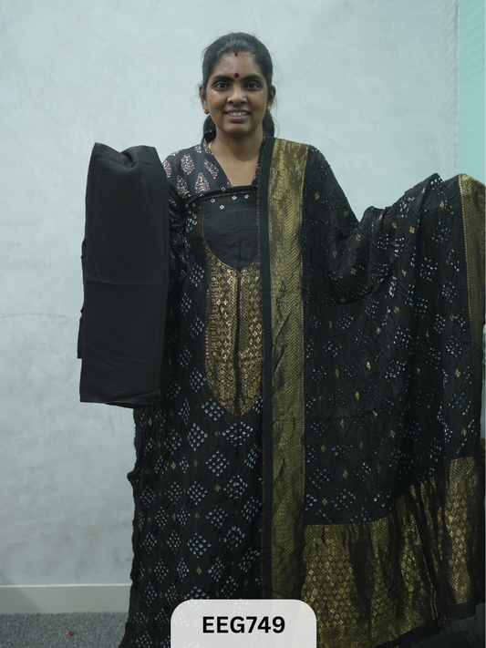 DOLA BANDHEJ 3PC SUITS-UNSTITCHED I PRE BOOKING
