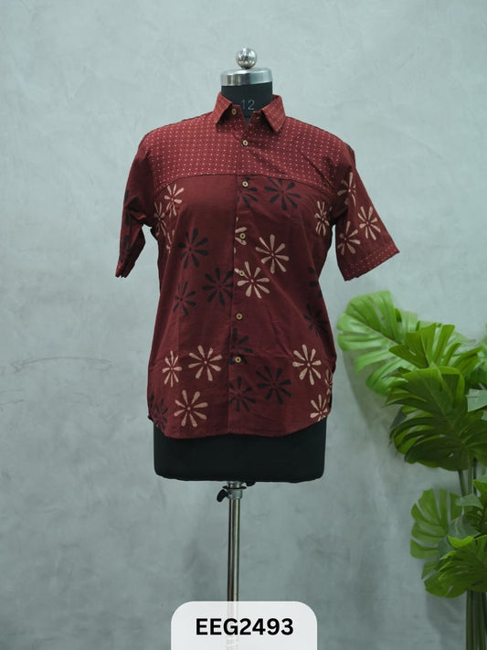 WOMEN MODAL AJRAKH PRINT KHAFTAN SHIRT