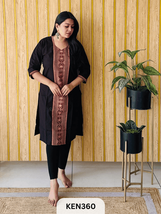 COTTON VEG PANEL KURTI - LENGTH 42