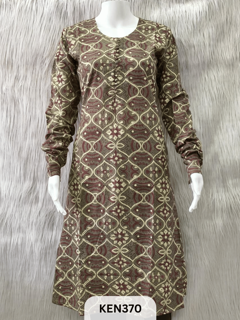 COTTON VANASPATHI A-LINE KURTI WITH POCKET