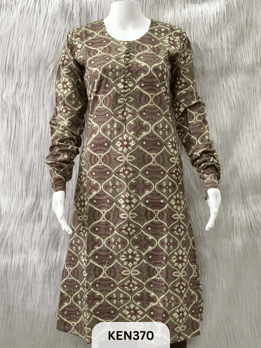 COTTON VANASPATHI A-LINE KURTI WITH POCKET