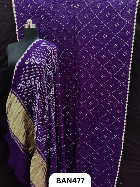 Semi Gaji SilkTissue Pallu Star Saree With Edging
