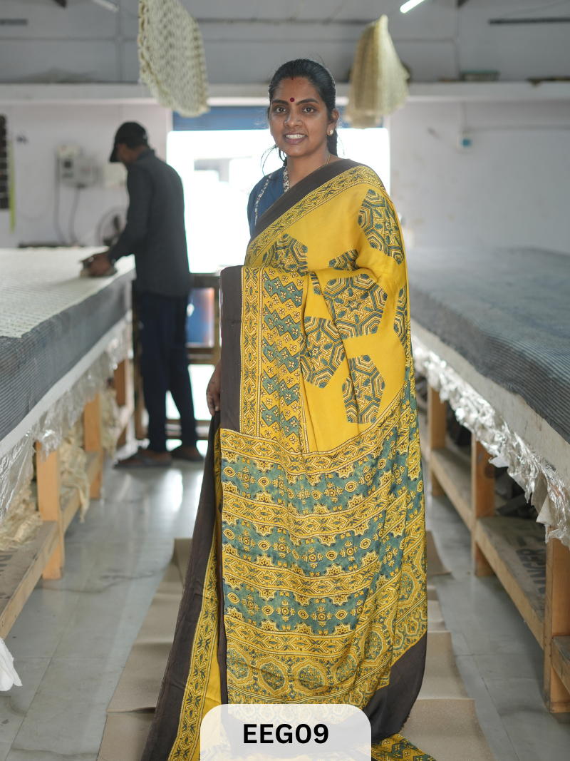 AJRAKH MODAL SAREE