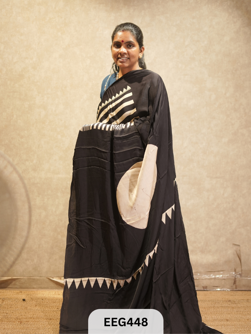 AJRAKH MODAL SAREE- RETRO