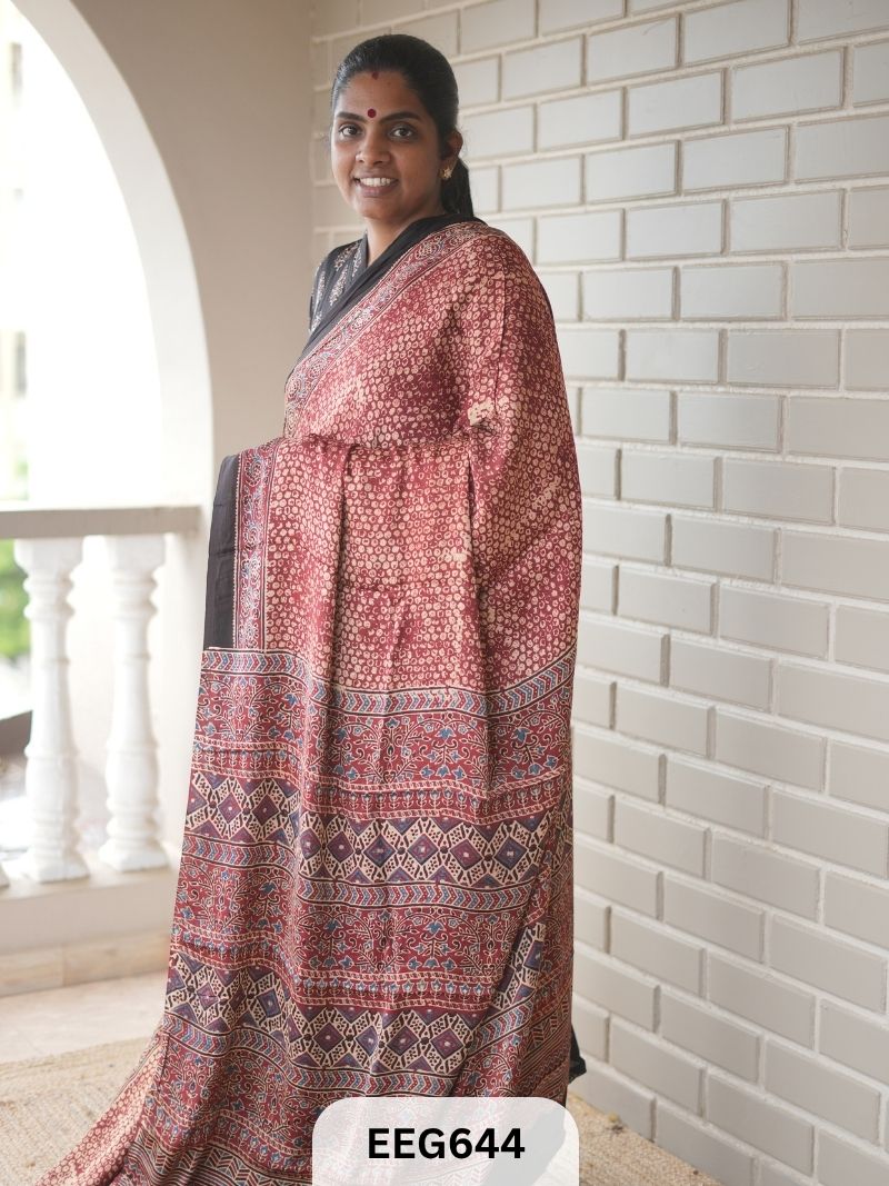 AJRAKH MODAL SAREE - JACKPOT