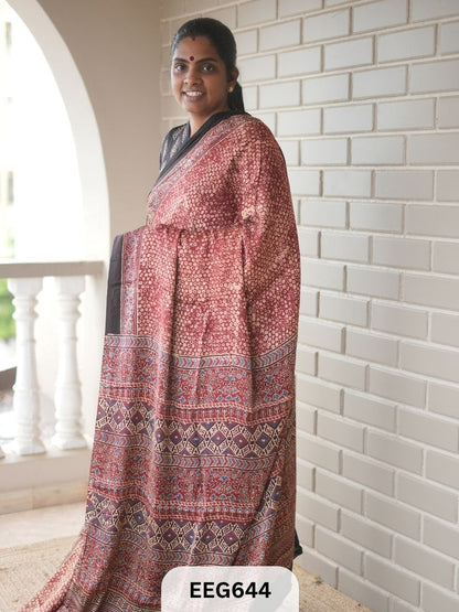 AJRAKH MODAL SAREE - JACKPOT