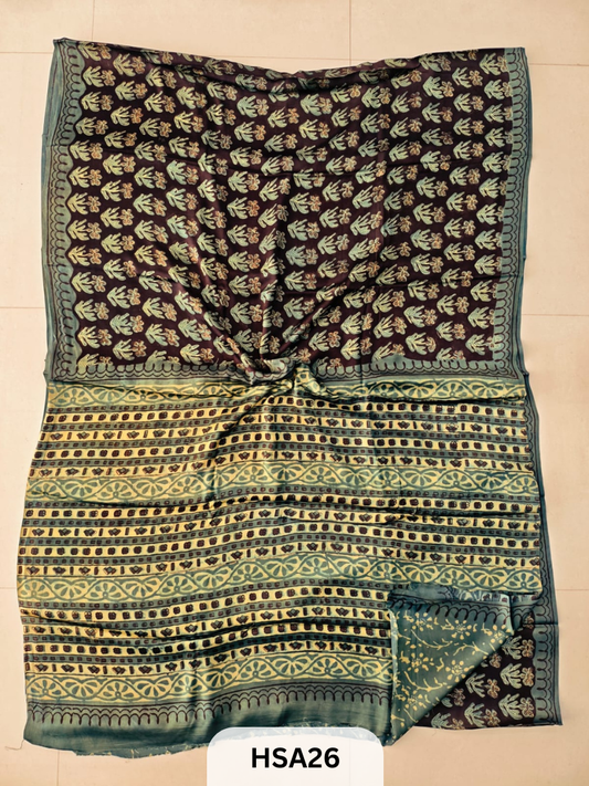VANASPATI - VEGETABLE HANDBLOCK MODAL SAREE