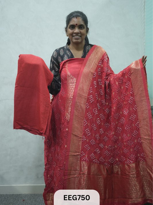 DOLA BANDHEJ 3PC SUITS-UNSTITCHED