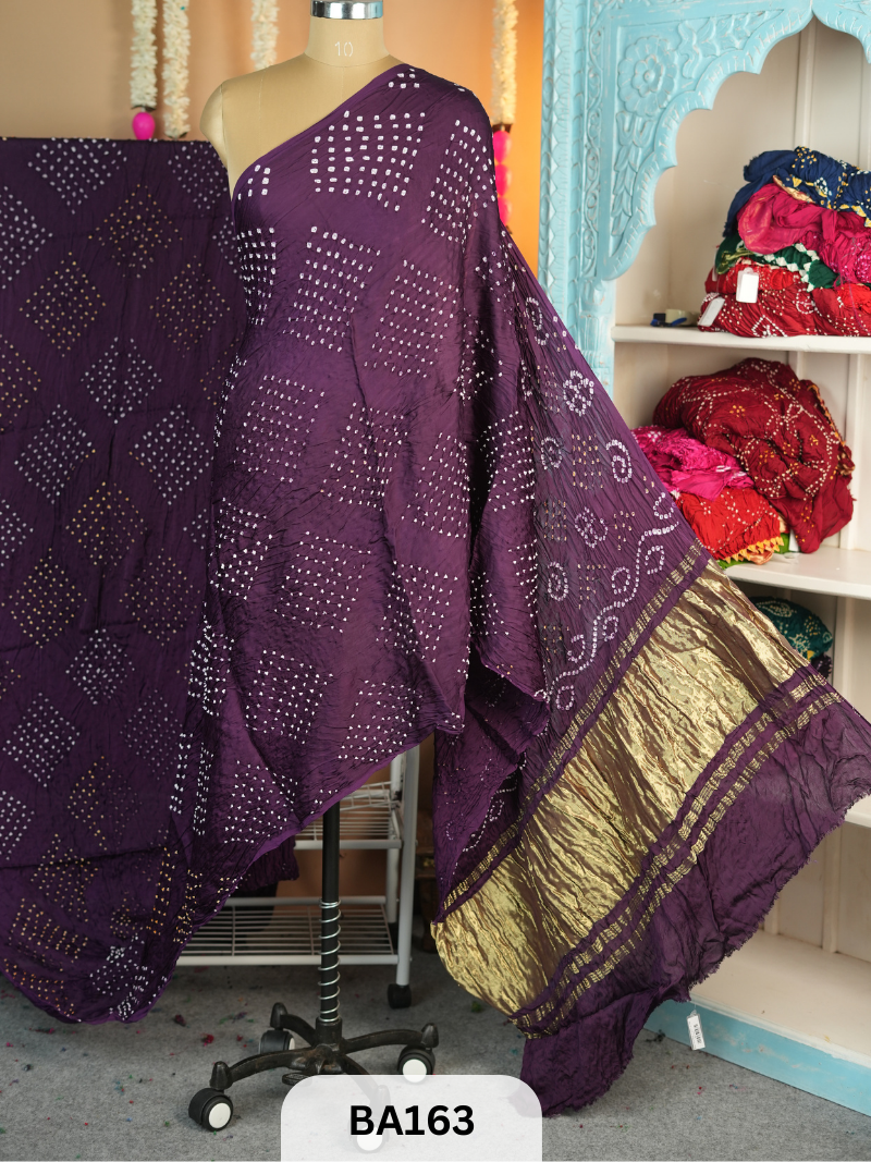 Semi Gaji Silk with Lagdi patta Saree