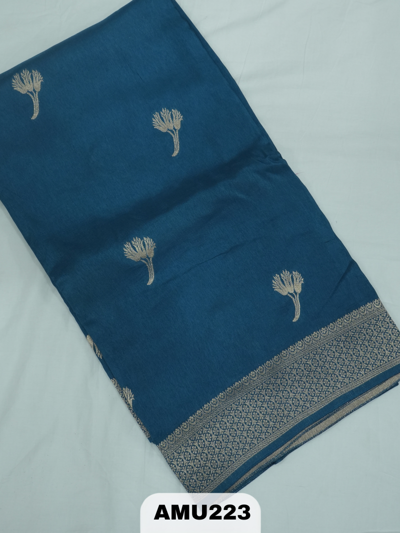 BANARAS RUSSIAN SILK SAREE WITH PRINTED