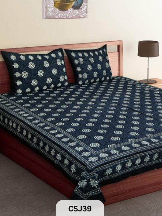 Indigo BED SHEETS-90*108