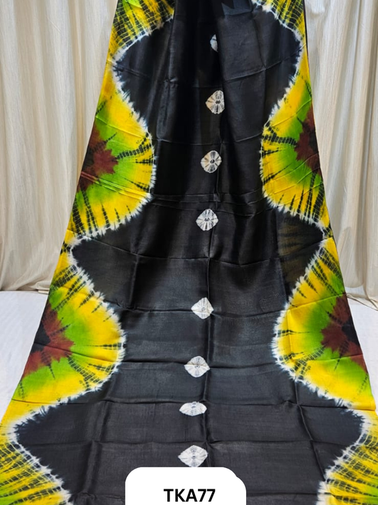 Pure Bishnupuri Silk - Shibori work saree