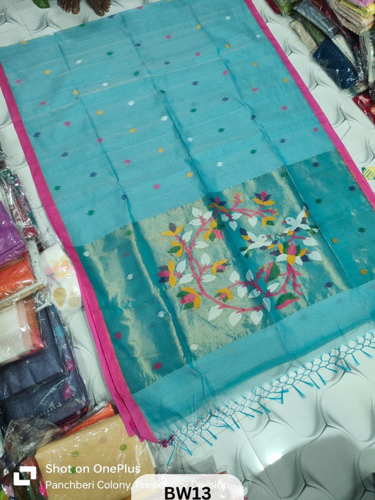 MUSLIN JAMDHANI PAITHANI JAMDHANI  SAREE