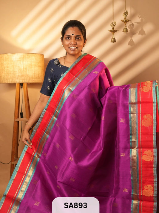 PURE KUPPADAM HANDLOOM SILK COTTON SAREE (pure by pure)