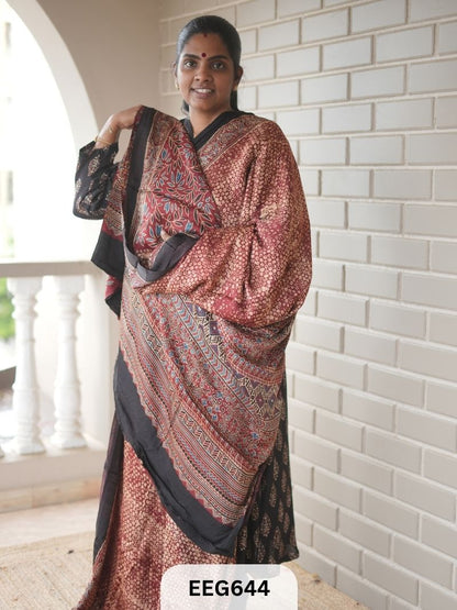 AJRAKH MODAL SAREE - JACKPOT