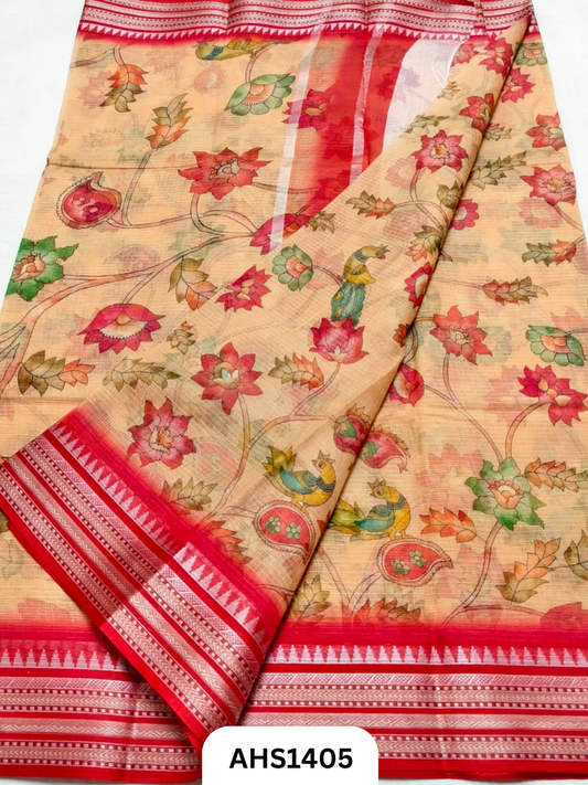 Pure Kota Cotton Digital Print Saree