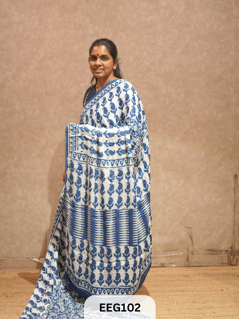 MODAL INDIGO SAREE