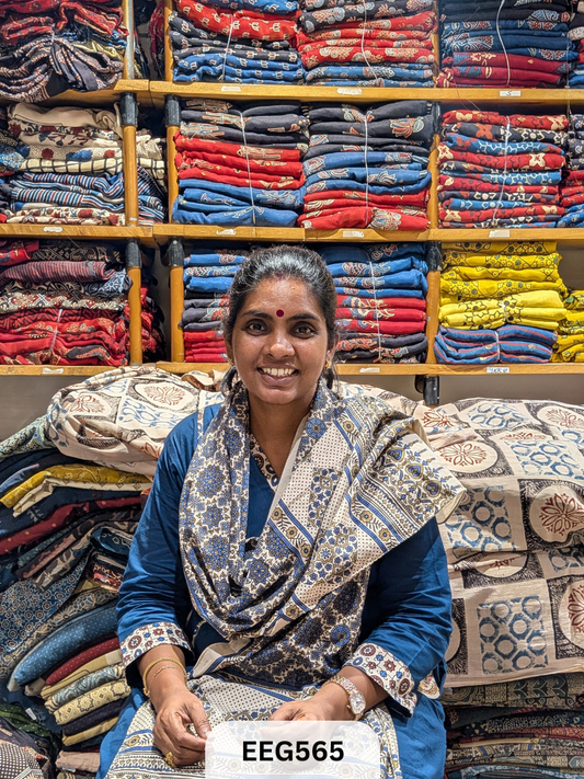 AJRAKH COTTON STOLE