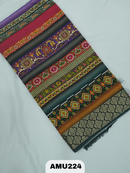 BANARAS RUSSIAN SILK SAREE WITH PRINTED