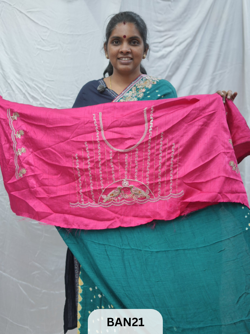 BANDHANI DESIGNER WORK WITH BANDHANI PALLU
