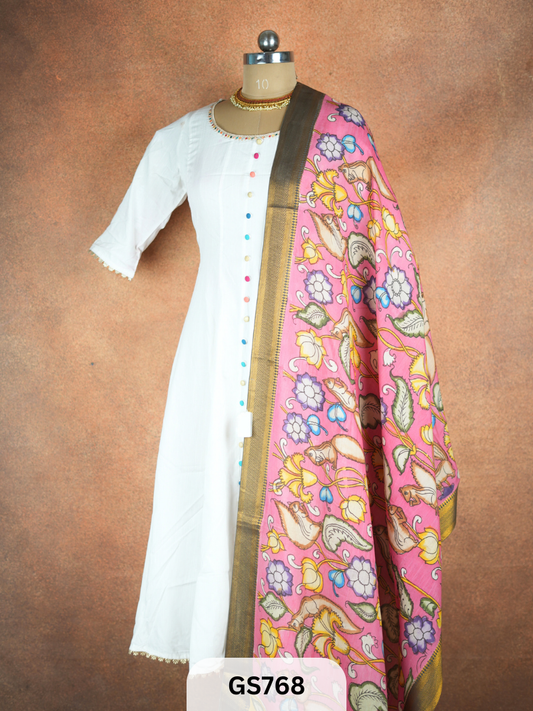 Pen Kalamkari Dupatta (Dupatta only)