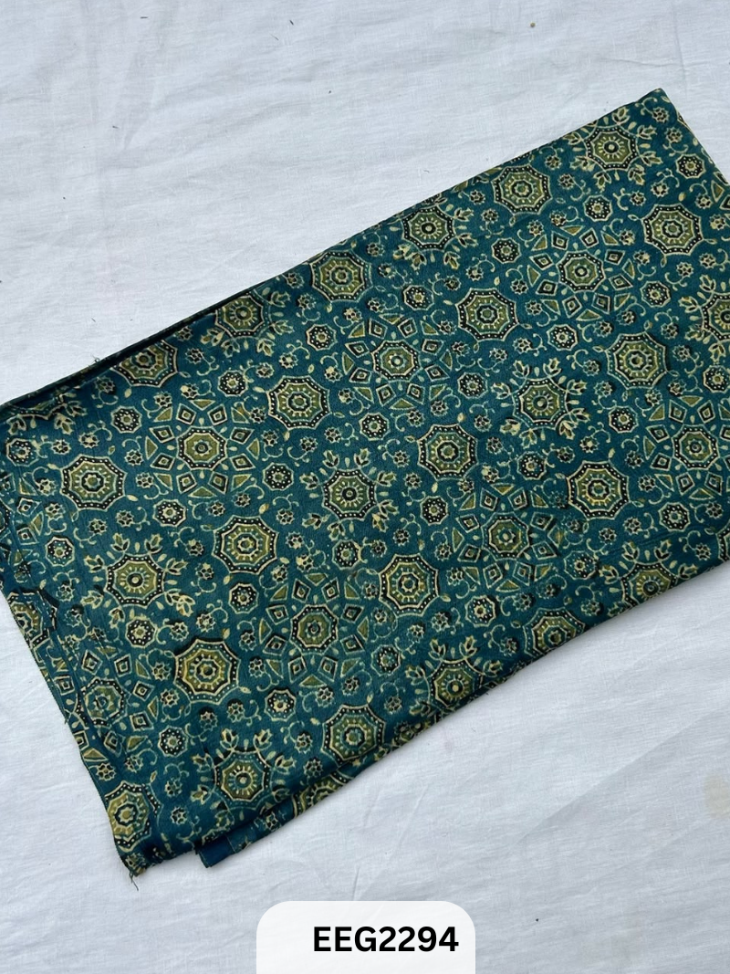 MASHRU AJRAKH FABRIC  PRINT-1 MTR